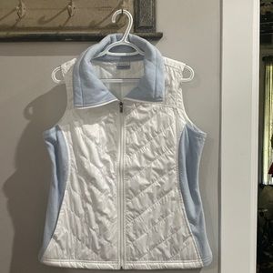 Used Columbia Vest / White with Light Blue Fleece